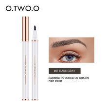 Load image into Gallery viewer, O.TWO.O Eyebrow Tattoo Pen 3 Fork Tip Waterproof Eyebrow Pencil Cosmetics Long Lasting Makeup Natural Dark Brown Liquid Brow Pen