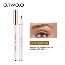 Load image into Gallery viewer, O.TWO.O Eyebrow Tattoo Pen 3 Fork Tip Waterproof Eyebrow Pencil Cosmetics Long Lasting Makeup Natural Dark Brown Liquid Brow Pen