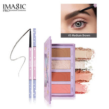 Load image into Gallery viewer, IMAGIC Eyeshadow Glitter Palette Eyebrow Pencil Long Lasting waterproof