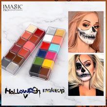 Load image into Gallery viewer, IMAGIC 12 Colors Flash Tattoo Face Body Paint Oil Painting Art Halloween