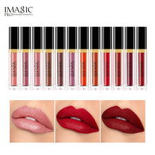 Load image into Gallery viewer, IMAGIC12 color matte liquid  lipgloss set (long lasting&amp;non-marking&amp;waterproof&amp;moisturizing)