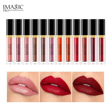 IMAGIC12 color matte liquid  lipgloss set (long lasting&non-marking&waterproof&moisturizing)
