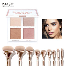 Load image into Gallery viewer, IMAGIC combination face makeup/4 color high gloss powder/ 9 nylon hair makeup brush set