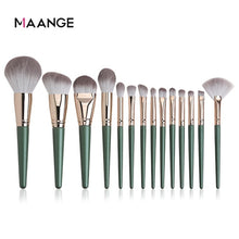 Load image into Gallery viewer, MAANGE 14pcs Makeup Brushes Set Green