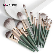 Load image into Gallery viewer, MAANGE 14pcs Makeup Brushes Set Green