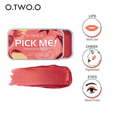Load image into Gallery viewer, O.TWO.O Multifunctional Makeup Palette 3 IN 1 Lipstick Blush For Face Eyeshadow Lightweight Matte Lip Tint Natural Face Blush
