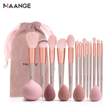Load image into Gallery viewer, MAANGE Pro 1/7/9/11/12/13Pcs Pink Makeup Brush with mini sponge