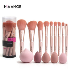 Load image into Gallery viewer, MAANGE Pro 1/7/9/11/12/13Pcs Pink Makeup Brush with mini sponge