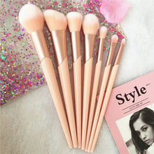 Load image into Gallery viewer, 7pcs Rose Gold Handle Makeup Brushes