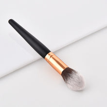 Load image into Gallery viewer, Black and bronze make up brushes