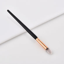 Load image into Gallery viewer, Black and bronze make up brushes