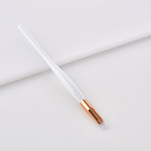 Load image into Gallery viewer, White and bronze make up brushes