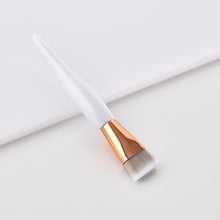 Load image into Gallery viewer, White and bronze make up brushes