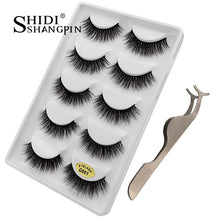 Load image into Gallery viewer, 1 kit eyelashes tweezers natural 3d mink lashes
