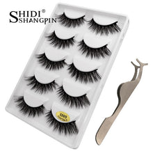 Load image into Gallery viewer, 1 kit eyelashes tweezers natural 3d mink lashes