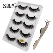 Load image into Gallery viewer, 1 kit eyelashes tweezers natural 3d mink lashes