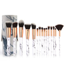 Load image into Gallery viewer, 15 pcs granit makeup brushes set