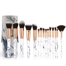Load image into Gallery viewer, 15 pcs granit makeup brushes set