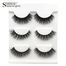Load image into Gallery viewer, New 3 pairs natural false eyelashes