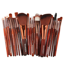 Load image into Gallery viewer, 22 pcs brown-bronze makeup brushes