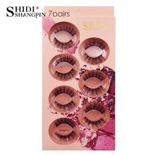 Load image into Gallery viewer, 7 pairs 100% natural false eyelashes