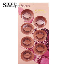 Load image into Gallery viewer, 7 pairs 100% natural false eyelashes