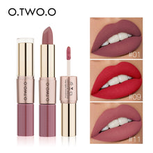 Load image into Gallery viewer, O.TWO.O 2 in 1 Matte Lipstick Lips Makeup Cosmetics Waterproof Pintalabios Batom Mate Lip Gloss Rouge 12 Colors Choose